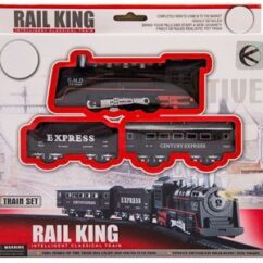 Rongikomplekt rail king koos rajaelementidega karbis.