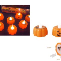Halloweeni teemalised oranzid tee küünlad.