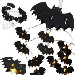 Halloweeni lambiksed nahkhiired metallist.