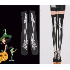 Halloweeni mustad sukad luukerega.