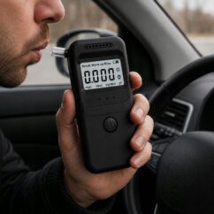 Alkomeeter, millesse autojuht puhub.