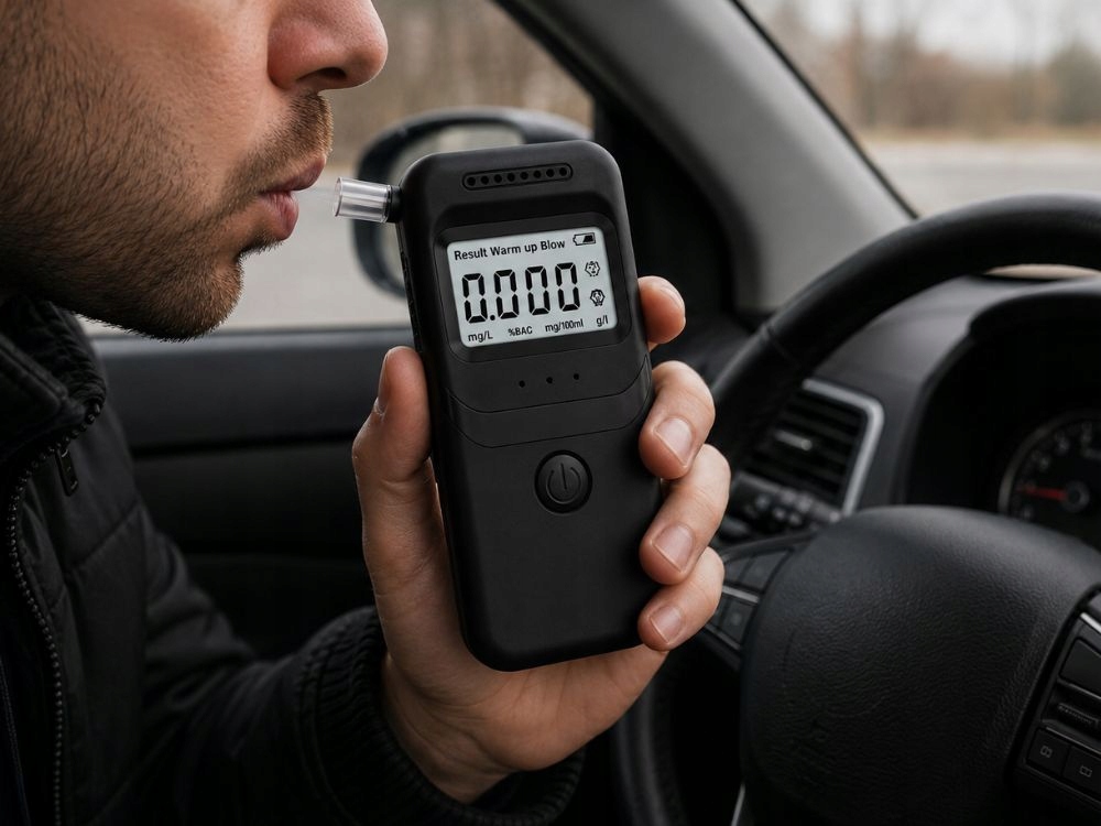 Alkomeeter, millesse autojuht puhub.