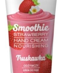 Maasikasmuuti kätekreem tuubis.