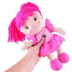 Pehme roosa kaltsunukk.