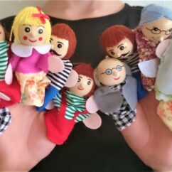 Näpunukud pere liikmed sõrmede otsas.