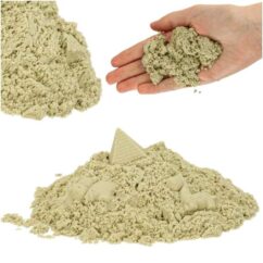 Kineetiline liiv naturaalses toonis 1kg pakendis.