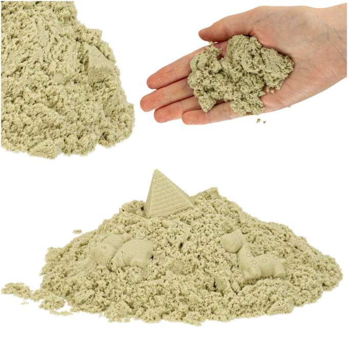Kineetiline liiv naturaalses toonis 1kg pakendis.