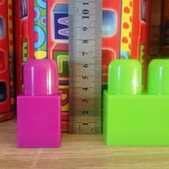 Laste klotsid roheline ja roosa.