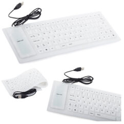 Klaviatuur silikoon valge koos usb kaabliga.