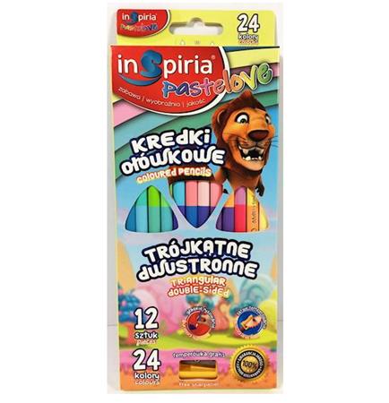Inspiria ilusad kahepoolsed värvipliiatsid on pastelltoonides, hea kvaliteedi ning lapsesõbraliku kujundusega.