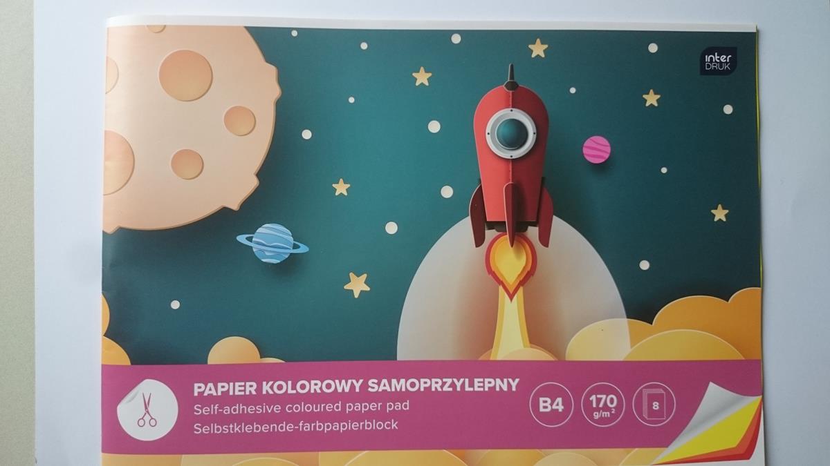Värvipaber plokk isekleepuv.