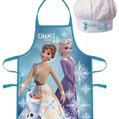 Frozen lux sinine koka põll ja valge müts, põllel kujutatud Elsa ja Anna koos lumemehega.