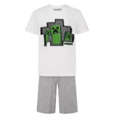 Laste puuvillane pidžaama minecrafti graafikaga.