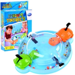 Lauamäng näljased kilpkonnad koos karbiga.