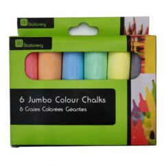 Paksud värvilised kriidid karbis,.