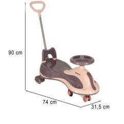 Gravitatsioonisõiduk lükkesangaga mõõtudega.