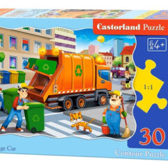 Castorland laste pusle oranž prügiauto linnas.