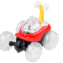 Laste trikiauto punane crazy twister koahpeal seismas.