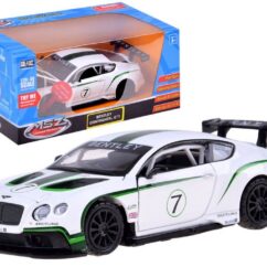 Mänguauto bentley valget värvi koos karbiga.
