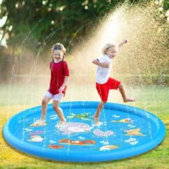 Sinine laste veematt, mis aiavoolikuga ühendades muutub purskkaevuks.