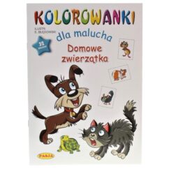 Loomade värviraamat, erinevate ilusate ja värvitavate piltidega, 32 leheküljega ning kenade kleepsudega kassidest ja koertest.